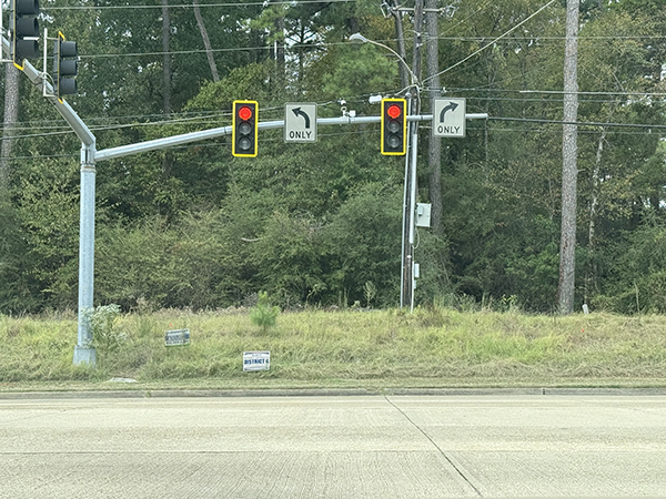 sign placed in vacant lot