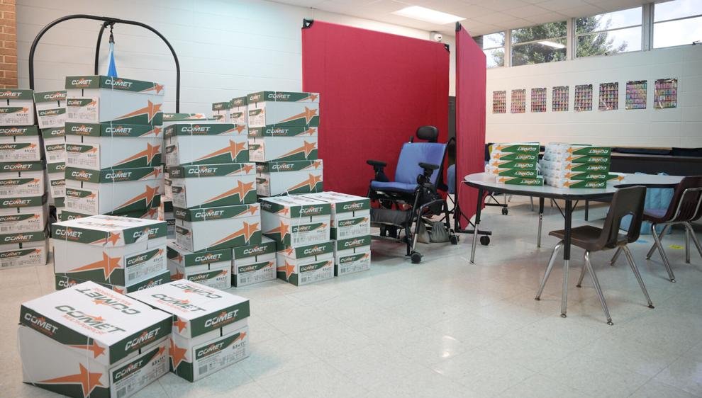  Another former classroom at University Elementary School now is used for storage.  By JILL PICKETT | Staff photographer 