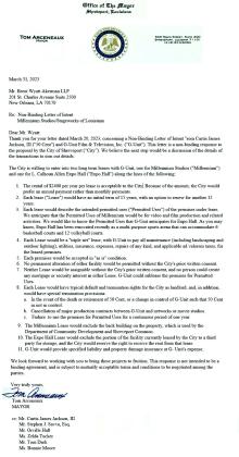 MAYOR ARCENEAUX’S LETTER OF INTENT TO CURTIS “50 CENT” JACKSON