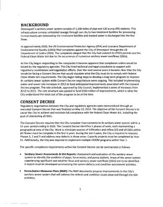UPDATE AND HISTORY OF SHREVEPORT'S CONSENT DECREE
