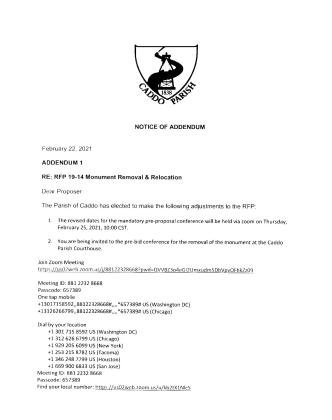 Removal and Relocation of Confederate Monument