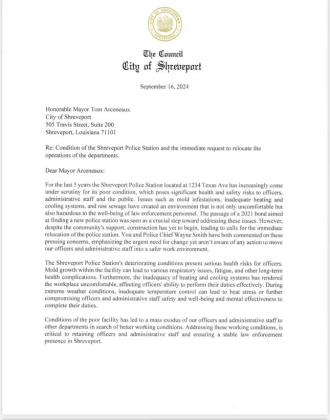 SHREVEPORT COUNCIL MEMBERS CALL ON MAYOR TO RELOCATE SPD OPERATIONS