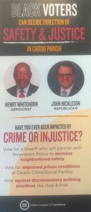 URBAN LEAGUE OF LOUISIANA /BLACKVOTERSMATTER NOW RUNNING WHITEHORN SHERIFF CAMPAIGN?