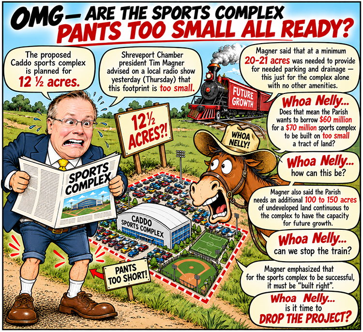 Cartoon about sports complex