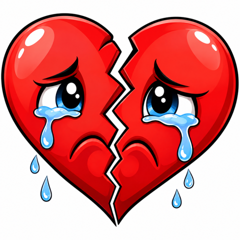 broken heart crying