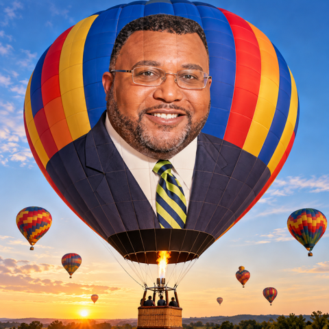 Cedric Glover on balloon