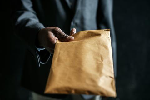 Man handing over money