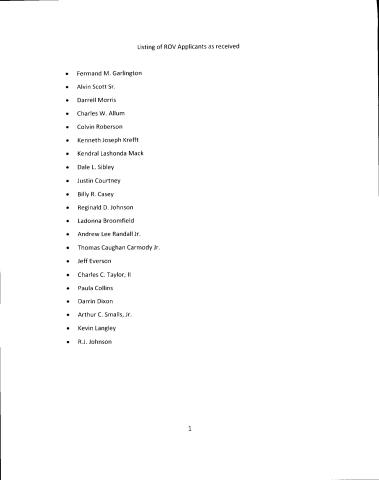 CADDO REGISTRAR OF VOTER APPLICANTS