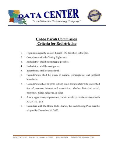 Caddo Commission to start redistricting process