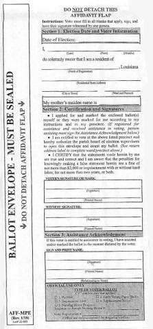 DID CADDO REGISTRAR OF VOTERS DROP THE BALL ON ABSENTEE BALLOTS?