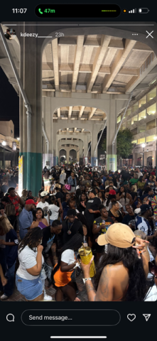 BIG PARTY IN RED RIVER DISTRICT WITH NO SPAR PERMIT OR SECURITY