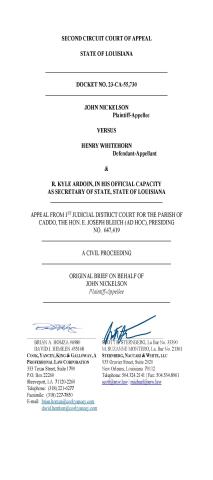 BRIEF FILED BY NICKELSON IN ELECTION CHALLENGE CASE