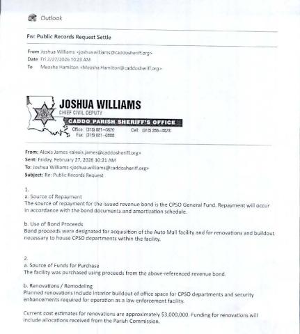 CADDO SHERIFF CHARGES $2 FOR A TWO PAGE PRR RESPONSE