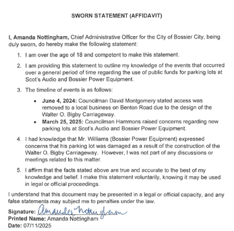 “Parking Lot Gate” Documents Released as New Bossier Leadership Spotlights Legal Department Woes