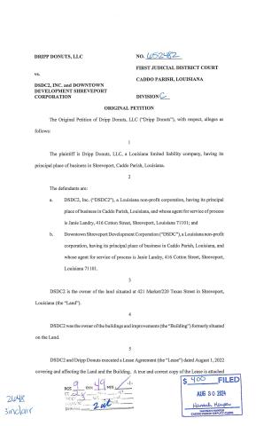 DRIPP DONUTS SUES OVER TEXAS STREET BUILDING COLLAPSE